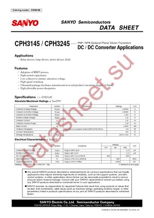 CPH3145-TL-E datasheet  